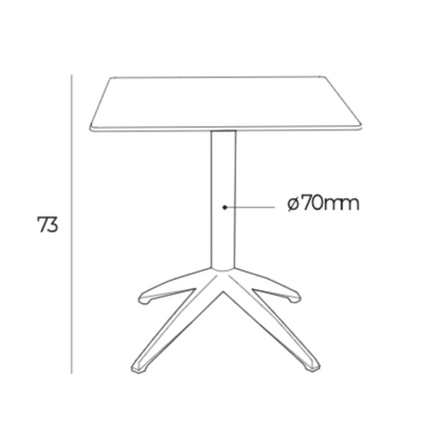 Mesa Quatro Fix 70x70