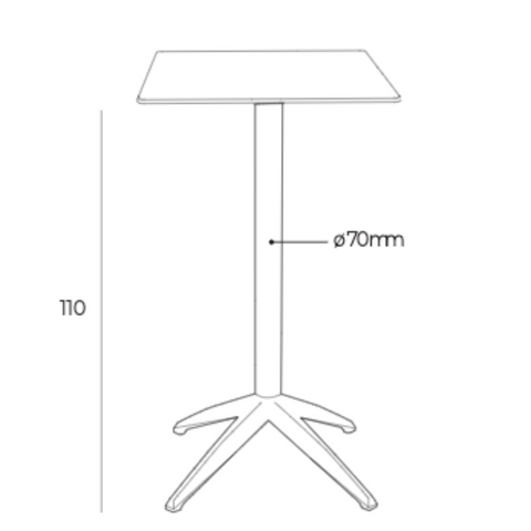 Mesa Quatro High Fix 60x60