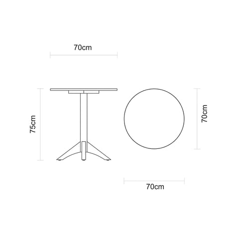 Mesa de Madera London Redonda