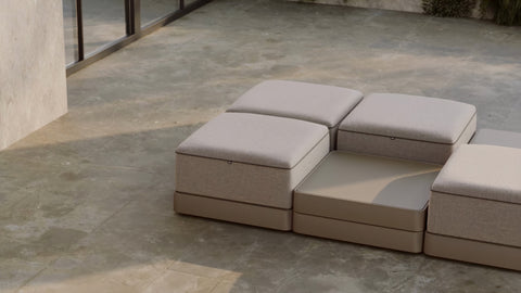 Mesa Baja Brisa Cuadrada, Taupe-Hpl Taupe