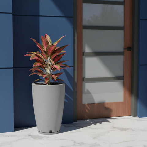 Macetero Amsterdam Ø35cm H65cm Polietileno Alta Densidad, incluye plato, sin planta