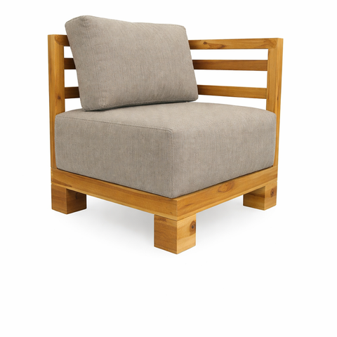 Sofa Seccional Sunset End, tela en Canvas Granite