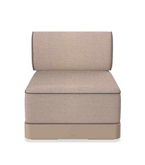 Poltrona Brisa Basic Con Respaldar Sin Apoyabrazos, Taupe-Tela Mud/Mocha