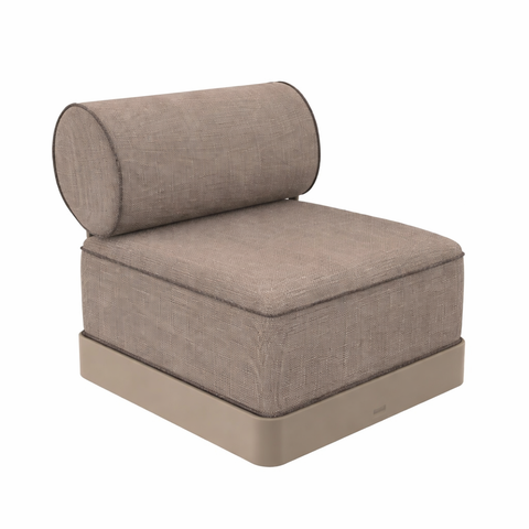 Poltrona Brisa Basic Con Respaldar Sin Apoyabrazos, Taupe-Tela Mud/Mocha